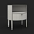 Elegant Mahogany Bedside Cabinet 3D model small image 2