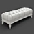 Elegant Cherry Veneer Ottoman 3D model small image 3