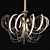 Elegant Gold & White Pendant Light 3D model small image 1