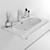 Cielo Fluid Wall-Mounted Washbasin 3D model small image 3