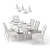 Elegant Dining Room Set: Table, Chairs, Armchairs, and Lamps 3D model small image 3