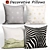 Elegant Pillow Set 122 3D model small image 1