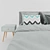 Stylish Nicole Bed & Jimi Nightstand 3D model small image 2