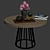 Elegant Aleria Fabric Chair Set 3D model small image 2