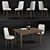 Modern Ginepro Table & Chair 3D model small image 1