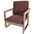 Luxury Leather Armchair 3D model small image 1