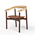 Minimalist Japanese Armchair 3D model small image 1