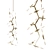 Gold Agnes Cascade Light Fixture 3D model small image 1