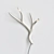 Elegant Deer Antler Wall Sconce 3D model small image 1