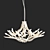 Elegant 10-Antler Chandelier: Superordinate White 3D model small image 1