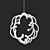 Sleek Gray Blow Pendant 3D model small image 1