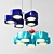 Mambo Carousel Pendant Chandelier 3D model small image 1