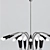 Aretha Suspension Light - Classic Elegance in Chrome and Black 3D model small image 2