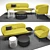 Soave Sofa Set - Luxurious Italian Design 3D model small image 1