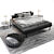 Sleek and Stylish DS-1121 Bed 3D model small image 1