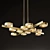 Luxury Square Chandelier in Montesquieu Bronze 3D model small image 1