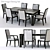 Decorage Dining Set by Bernhardt 3D model small image 1