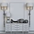 Elegant Chest of Drawers with Lamps 3D model small image 2