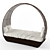 Braided Rattan Sofa-Chaise: KM 0205 3D model small image 1