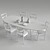 Elegant Porada Noemi & Mirabeau Dining Set 3D model small image 2