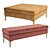 Elegant Slub Velvet Edlyn Bench 3D model small image 1