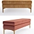 Elegant Slub Velvet Edlyn Bench 3D model small image 2