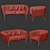 Elegant Oreas Sofa Set with Maytoni Erich Lighting 3D model small image 3
