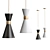 Elegant Cairo Pendant Light 3D model small image 1