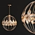 Golden Glow: Uttermost Ambre 8-Light Pendant 3D model small image 1