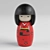 Elegant Kokeshi Doll: Hand-Painted Mahogany 3D model small image 1