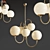 Elegant Pelle Gooseneck Chandelier 3D model small image 1