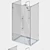 Sleek Glass Shower Cabins with Designer Handles 3D model small image 2