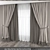 Elegant Curtains and Tulle Set 3D model small image 3