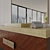 Luxury Bathroom Sink Unit Set with Faucets 3D model small image 3