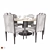 Salda Central Column Table & Chairs 3D model small image 1