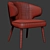 Elegant Minotti Aston Lounge Chairs 3D model small image 2