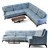 Title: Costa Bella Fabio Corner Sofa Set 3D model small image 1