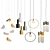 Glider Pendant Chandelier - White 3D model small image 1