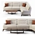 Luxury Fabio Corner Sofa 3D model small image 2