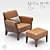 Luxury Bentley Home Sherwood Ottoman & Armchair 3D model small image 1