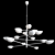 Retro-Luxe Four-Tier Chandelier 3D model small image 3