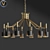 Modern Multi-Head Chandelier 3D model small image 1