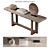 Heston Rustic Geometric Console 3D model small image 1