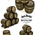 Rustic Barrel Stand - 624mm x 624mm x 677mm 3D model small image 2