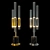 Waterfall Table Lamp: Elegant Brass Design 3D model small image 1