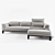 Clayton Modern Fabric Sectional 3D model small image 1