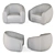 Galerie Glustin Ecru Bouclette Armchair 3D model small image 3