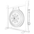 800mm Radius Gong 3D model small image 3