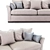 Celine Elegant Ivory Sofa 3D model small image 2