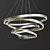 Modern Gold/Silver LED Pendant Lights 3D model small image 1